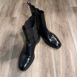 Zara Black Leather Women's Boots